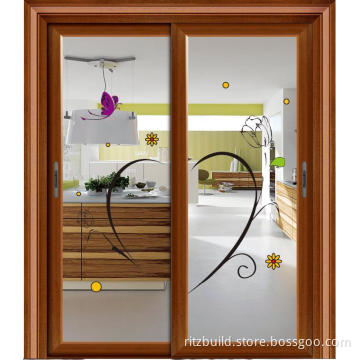 Double Wings Customized Good Design Aluminium Glass Interior Door